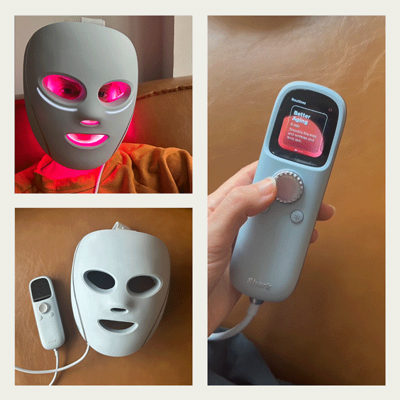 Jamie Schneider testing Shark's CryoGlow Face Mask