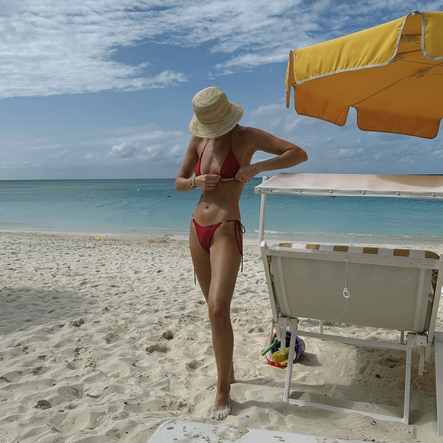 red bikini