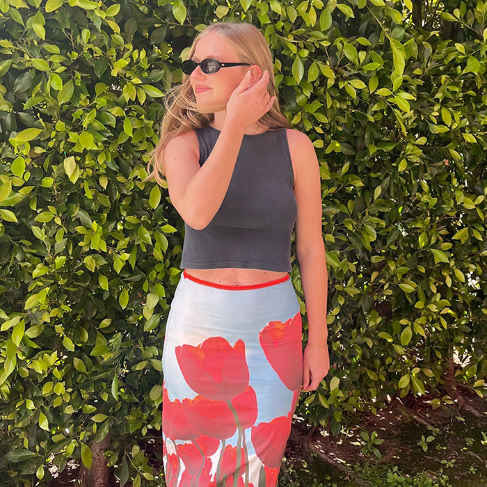 Editor Kaitlin Clapinski Wearing Spring Outfit